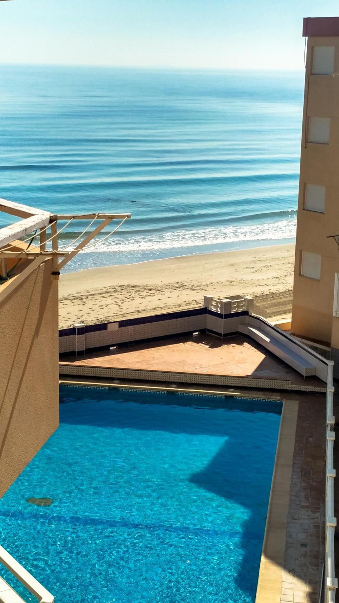 Bright Studio With The Seaview And Swimming Pool Apartment Mũi đất La Manga Ngoại thất bức ảnh